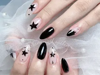 ネイル エツメ💅 長さ出し🎀デザインのネイルデザイン