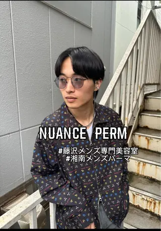 セミロング パーマ メンズ パーマ職人 渡邊 優雅のヘアスタイル
