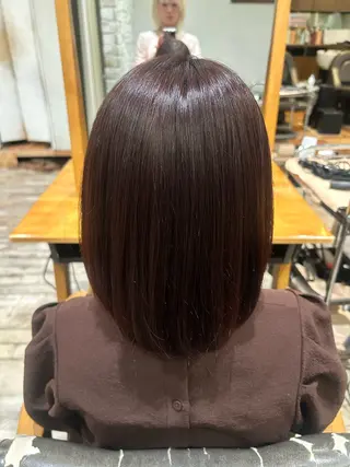 ミディアム ここな Un amiのヘアスタイル