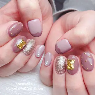 ミディアム ネイル 🐾enen style 🐾のネイルデザイン