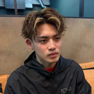 カラー パーマ メンズ 博多No.1メンズ パーマ職人/店長のヘアスタイル