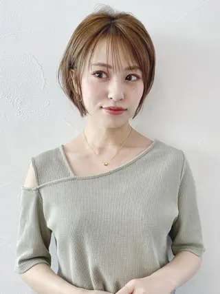 ショート カラー パーマ ヘアアレンジ ITbyALBUM 中野店のヘアスタイル