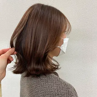 ミディアム カラー もりたみかこ 美容師お休み中のヘアスタイル