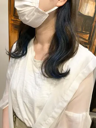 セミロング ✨色持ちの良い艶 カラー✨蟹江真世のヘアスタイル