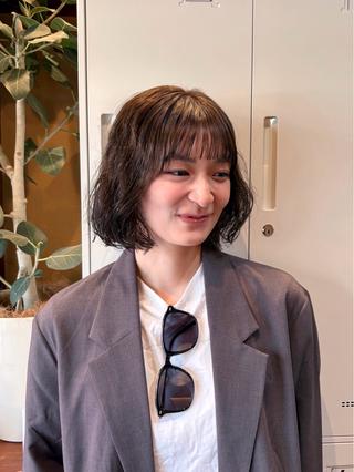 ショート カラー パーマ saho ⟡.·のヘアスタイル
