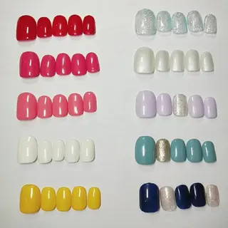 ネイル はばすみれ🎀ﾈｲﾙ 光ﾌｪｲｼｬﾙ ﾍｱのネイルデザイン