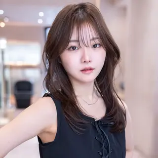 セミロング 原宿/韓国/髪質改善 /レイヤー/ボブのヘアスタイル