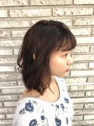 ミディアム カラー パーマ メンズ特化フェード パーマ小林裕史のヘアスタイル