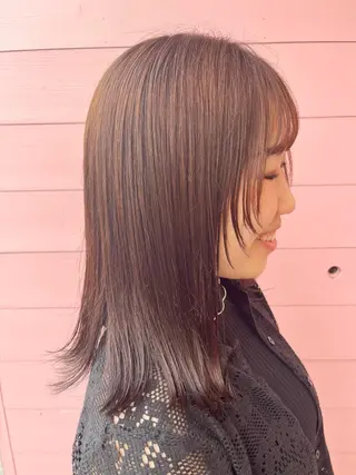 セミロング カラー アイブロウ 🔆韓国 norika🔆のヘアスタイル