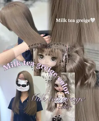 セミロング カラー 🖤ハイトーンカラ ー🖤/ここなのヘアスタイル