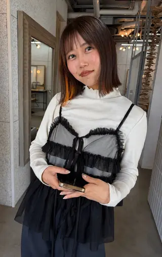 セミロング 小川 美咲のヘアスタイル