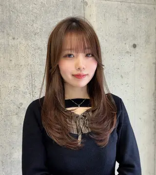 ロング 美髪矯正×レイヤー 松田空優哉のヘアスタイル