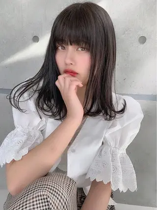 ロング ヘアアレンジ 縮毛矯正/髪質改善/ ブリーチ毛/木元渓太のヘアスタイル