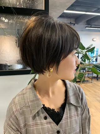 ショート カラー SNS撮影用 髪質改善モデル募集のヘアスタイル