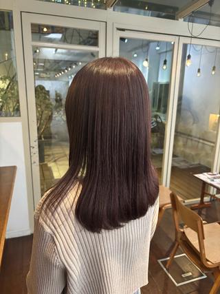 ロング カラー くいた あやなのヘアスタイル