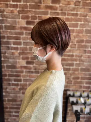 ショート カラー パーマ ヘアアレンジ メンズ キッズ ネイル マツエク・マツパ アイブロウ 久木原 ゆりのヘアスタイル