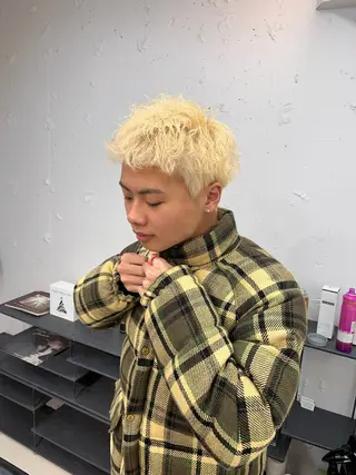 メンズ 渋谷ショート、パーマ 美容師vain はるのヘアスタイル