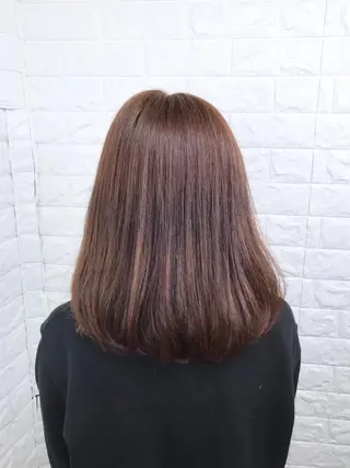 ミディアム カラー 髪質改善縮毛矯正 美容師✂️山崎竜二のヘアスタイル