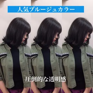 ミディアム レイヤーカット 小山 悠のヘアスタイル