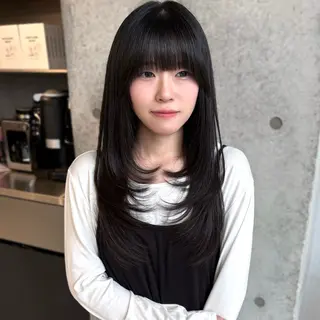 ロング riko/レイヤー カット/ヘアセットのヘアスタイル