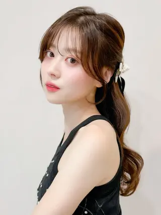 セミロング 韓国アイドルヘア🩶 nanako🦋のヘアスタイル