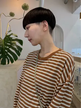 ショート 似合わせカット ケアパーマ喜来雅由のヘアスタイル