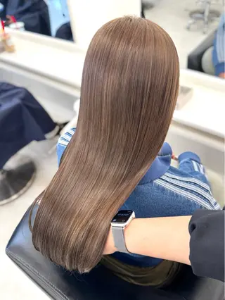 ロング カラー NANO/ ブリーチ×レイヤーのヘアスタイル