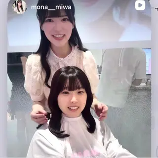 𝑚𝑖𝑤𝑎 / 顔周り/透明感カラーのヘアスタイル