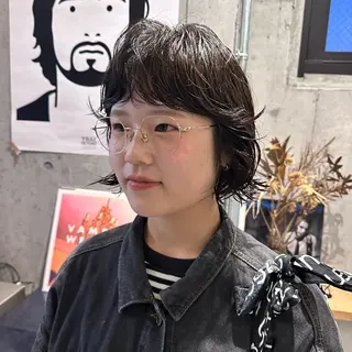 ショート カラー パーマ 前野 日奈のヘアスタイル
