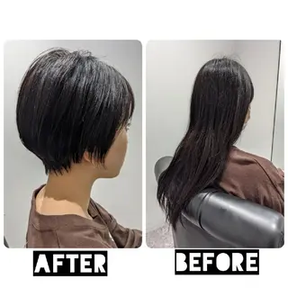 ショート カラー パーマ ヘアアレンジ 心斎橋/難波ショート 白髪ぼかし 中尾のヘアスタイル