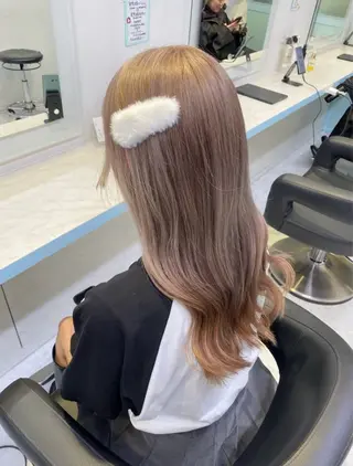 ロング カラー 🤎モテ髪&透明感 ミルクティー🥣🤎のヘアスタイル