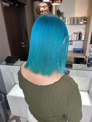 ミディアム カラー 天神暖色カラー レイヤー・髪質改善のヘアスタイル