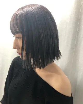 ミディアム カラー Pia ツボイ ケイタのヘアスタイル