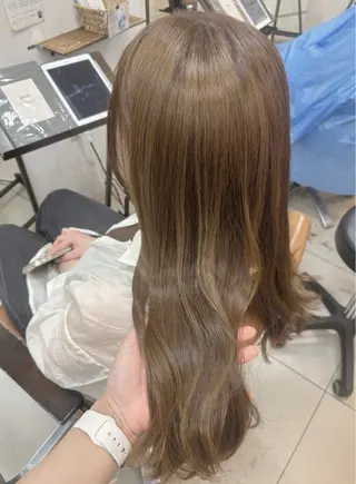 セミロング カラー 頭皮×髪質改善 透明感カラー💎中村のヘアスタイル