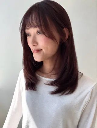 セミロング m i k u n aのヘアスタイル