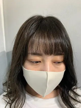 ミディアム カラー ヘアアレンジ ボブパーマコテ巻き風 パーマNo1深江秀平のヘアスタイル