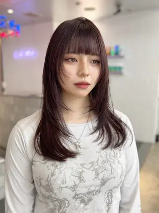 ロング カラー ヘアアレンジ 天神レイヤーカット No.1💖マユカのヘアスタイル
