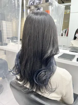 ロング カラー パーマ ヘアアレンジ メンズ キッズ ネイル マツエク・マツパ アイブロウ 上品＆韓国風 🥀海心🥀のヘアスタイル