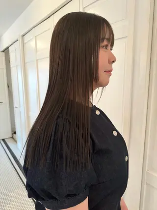 カラー ブリーチカラー🎀 韓国風/寺門美優のヘアスタイル
