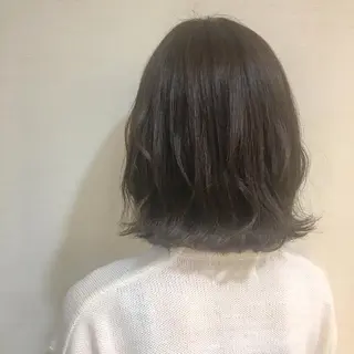 ミディアム カラー ヘアアレンジ 白浜 サキのヘアスタイル