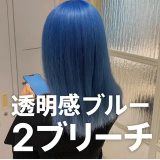 ロング カラー ハイトーン/ブリーチ 💙みずき💙のヘアスタイル