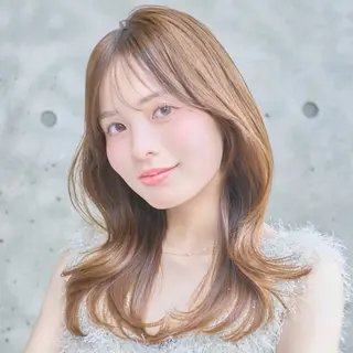 セミロング カラー 《艶髪質改善》 かのん☽⑅ ˖のヘアスタイル