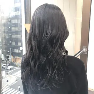 セミロング カラー パーマ ヘアアレンジ メンズ キッズ ネイル マツエク・マツパ 上品＆韓国風 🥀海心🥀のヘアスタイル