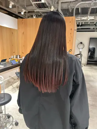 ロング カラー スキバサミを使わない カット🌼唯🌼のヘアスタイル