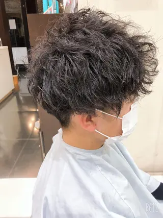 パーマ メンズ 安藤 明日翔のヘアスタイル