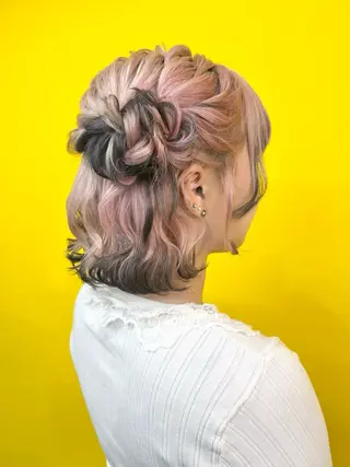 ミディアム ヘアアレンジ 新宿 / ヘアメ専門 / aira♡*。゚のヘアスタイル