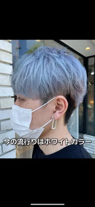 ショート カラー メンズ 🦖櫂斗🦖／ 大宮／透明感カラーのヘアスタイル