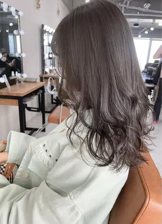セミロング カラー ハイトーン特化💍 NØRN💍韓国のヘアスタイル