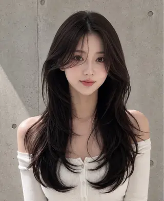セミロング カラー ヘアアレンジ 🌫️大人韓国ヘア 🌫️naoyaのヘアスタイル