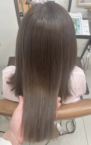 ミディアム カラー 頭皮×髪質改善 透明感カラー💎中村のヘアスタイル